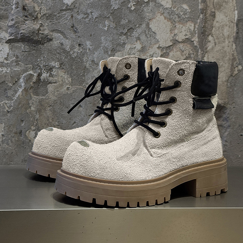 Vīriešu velūra zābaki ar gumijas zoli, iekšējā sieta odere, preces kods 43156, ikdienas stils