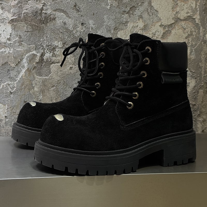 Vīriešu velūra zābaki ar gumijas zoli, iekšējā sieta odere, preces kods 43156, ikdienas stils