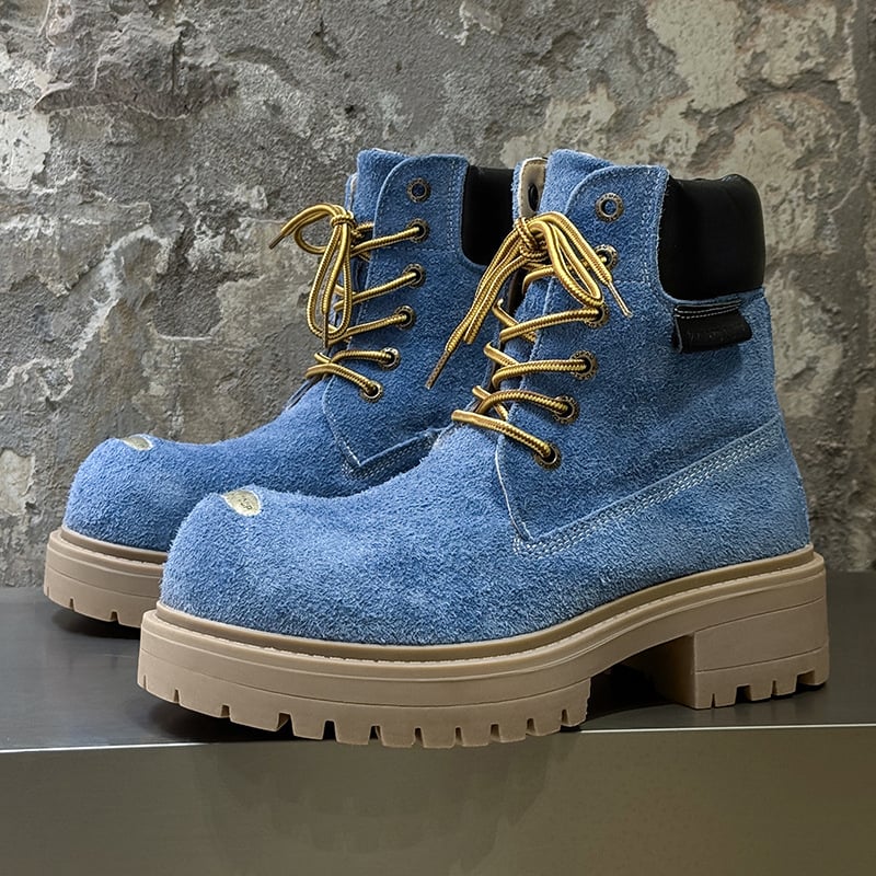 Vīriešu velūra zābaki ar gumijas zoli, iekšējā sieta odere, preces kods 43156, ikdienas stils