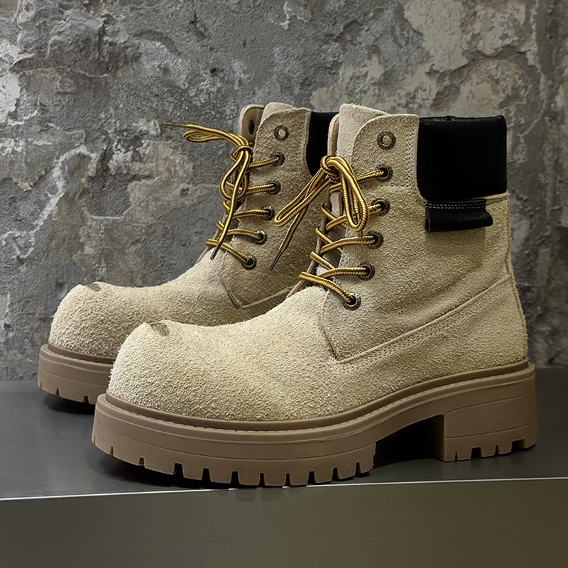 Vīriešu velūra zābaki ar gumijas zoli, iekšējā sieta odere, preces kods 43156, ikdienas stils