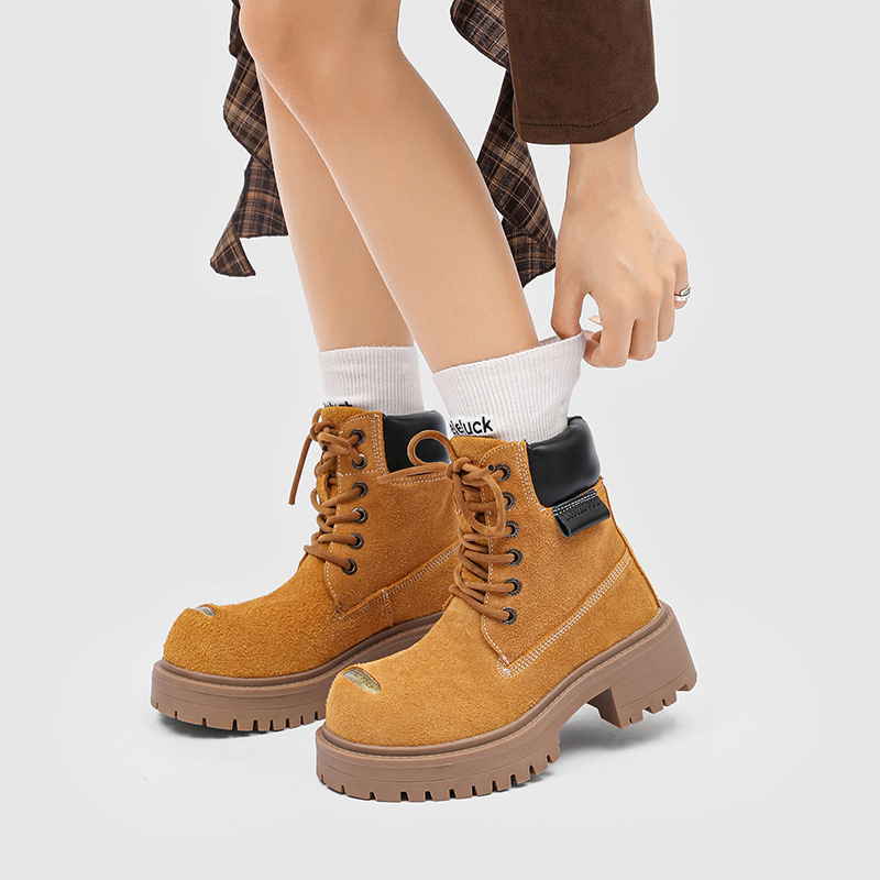 Vīriešu velūra zābaki ar gumijas zoli, iekšējā sieta odere, preces kods 43156, ikdienas stils