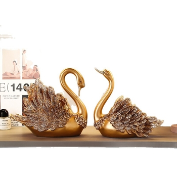 Стойка за вино във форма на лебед — декоративна смолна фигура, луксозен стил