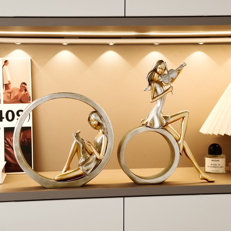 Suport de vin în formă de lebădă — rășină, stil lux