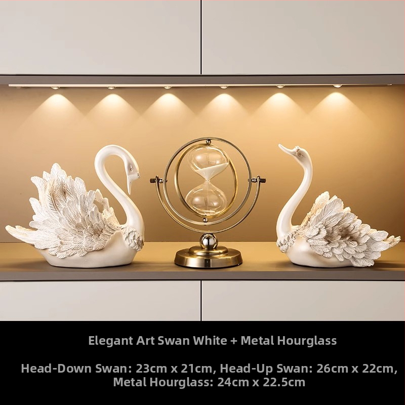 Suport de vin în formă de lebădă — rășină, stil lux