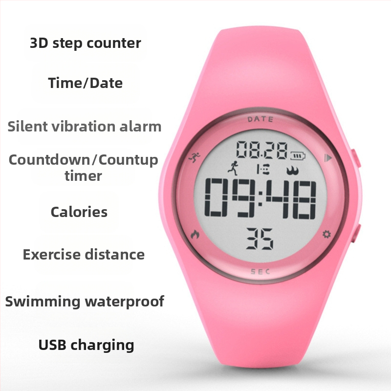 T5A Детски цифров часовник – Аларма, Хронограф, Календар, Световно време, Брояч на стъпки, 50m водоустойчив