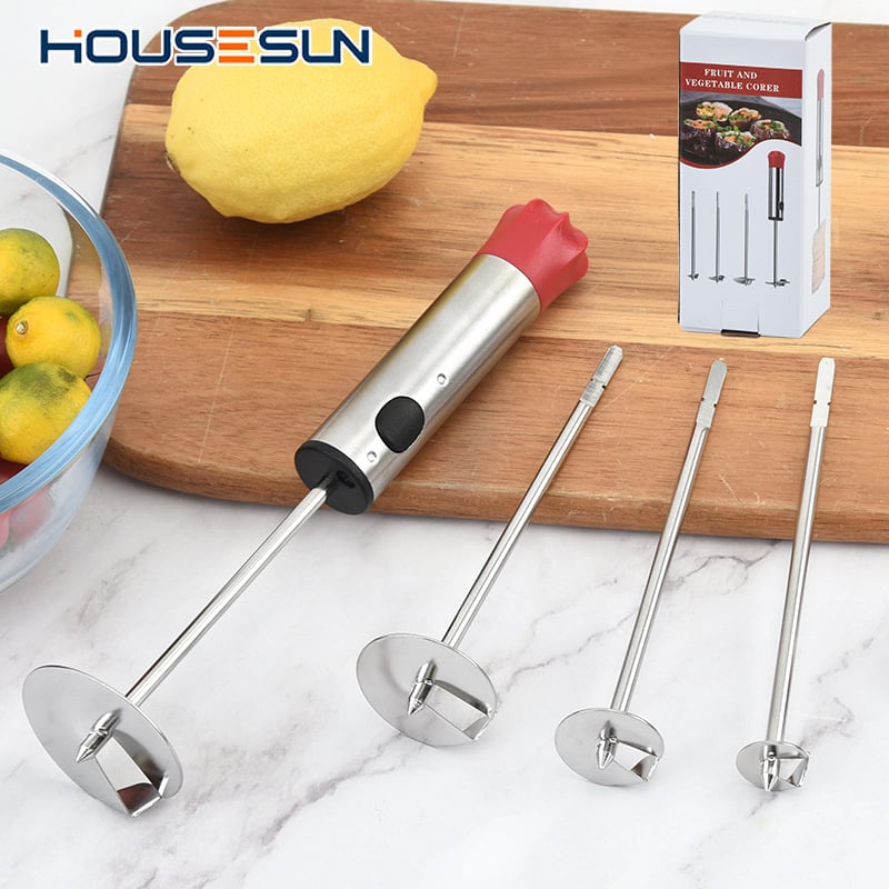 Vaisių ir daržovių kodolo išimtuvas, 304 nerūdijantis plienas, pasukamas kodolo išimtuvas, pritaikomas logotipas