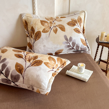 Négy részes ágynemű garnitúra virágos mintával, reaktív nyomtatás, tejfleece, antistatikus