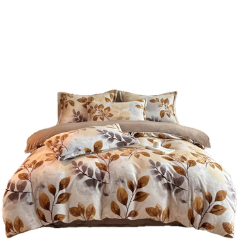 Négy részes ágynemű garnitúra virágos mintával, reaktív nyomtatás, tejfleece, antistatikus