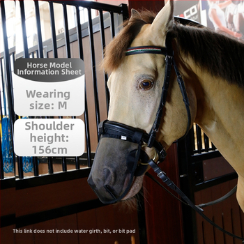 Arklių vabzdžių apsauginė kaukė su akių ir nosies tinklais, poliesterio pluoštas, galvos apsauga, modelis 8218142