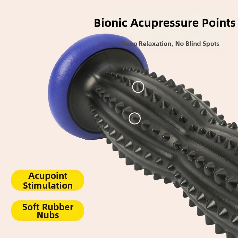 Фасциален ролер за масаж - преносим, PVC, 250 g, за врата, крака и гръб