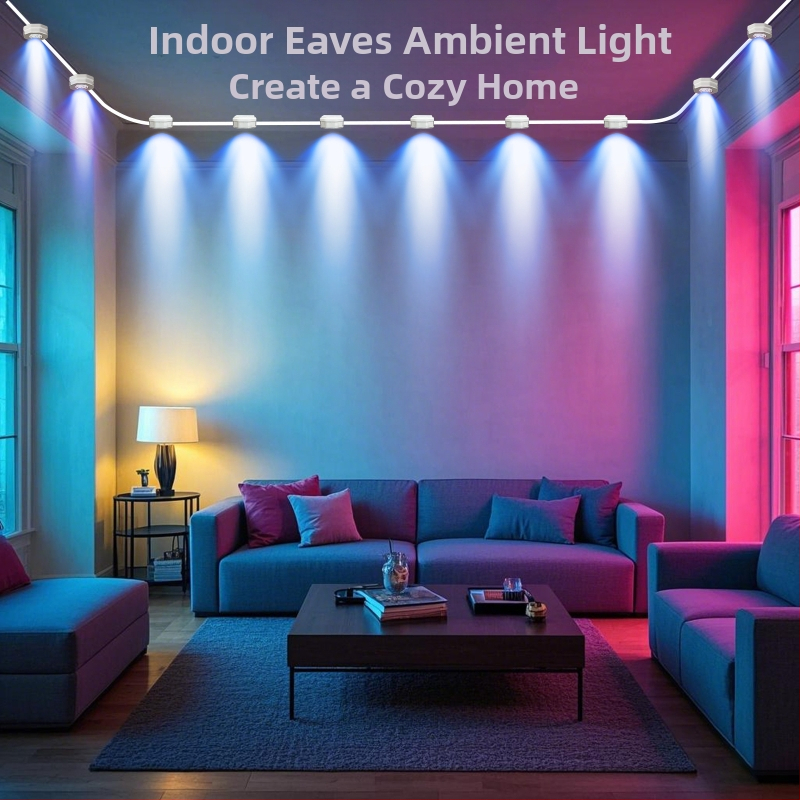 Vnútorná LED svetelná reťaz SKS-JZ-51, napájanie 5V USB, 10x5050 LED, 120° uhol lúča, 10W, Bluetooth app + ovládanie hlasom