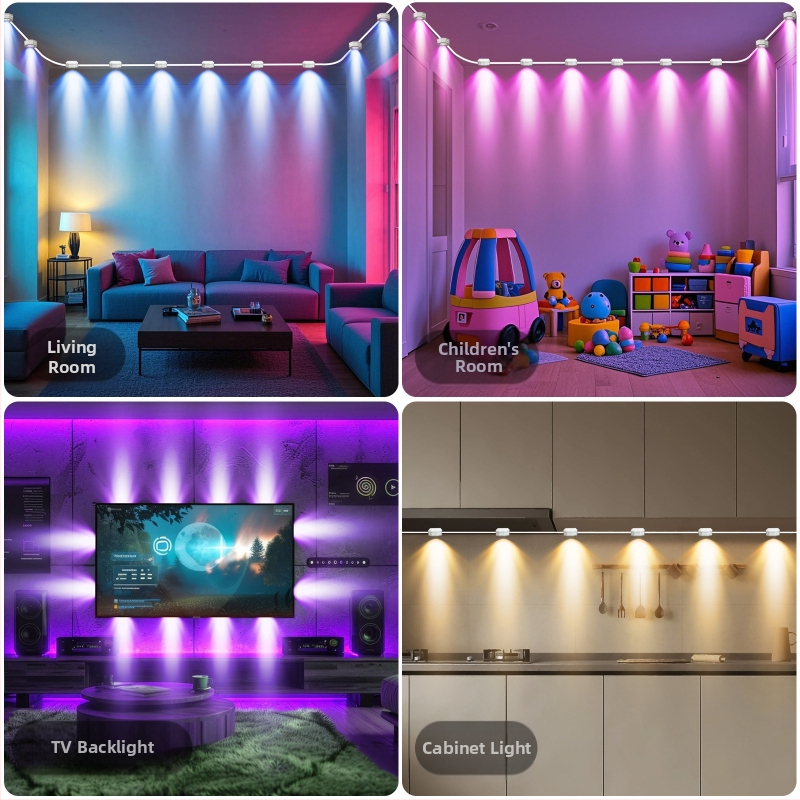 Vnútorná LED svetelná reťaz SKS-JZ-51, napájanie 5V USB, 10x5050 LED, 120° uhol lúča, 10W, Bluetooth app + ovládanie hlasom