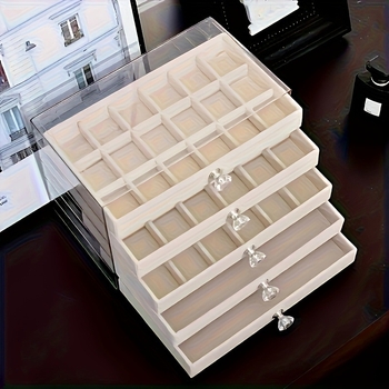 Κιβώτιο αποθήκευσης κοσμημάτων με συρτάρι, πολλαπλών επιπέδων, πλαστικό, καταγωγή Zhejiang