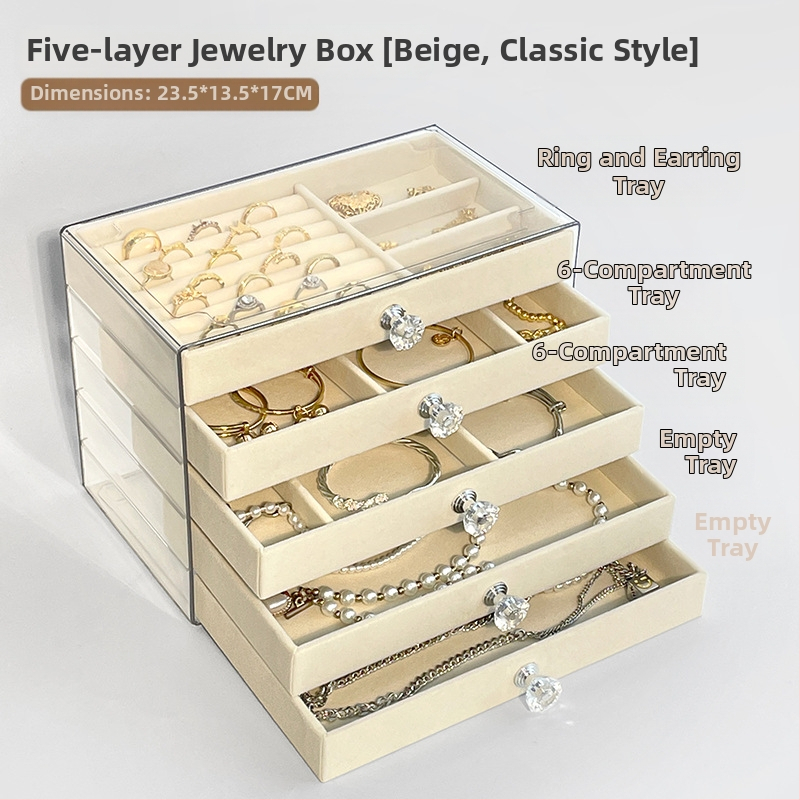 Кутия за бижута с чекмедже, многослойна, пластмасова, произход Zhejiang