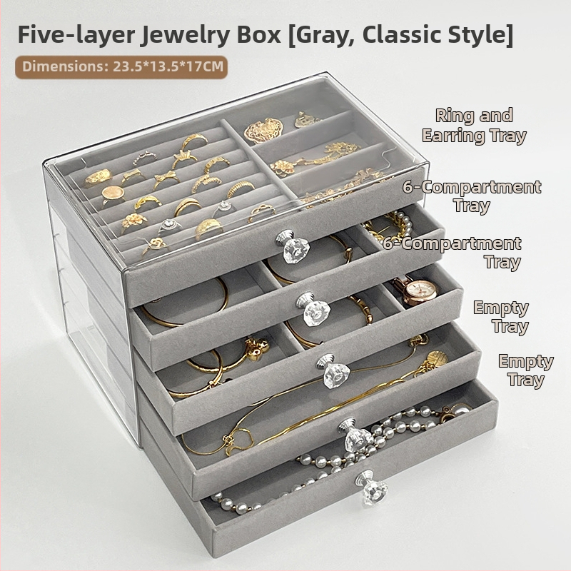 Кутия за бижута с чекмедже, многослойна, пластмасова, произход Zhejiang