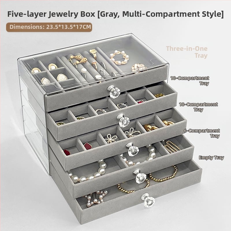 Кутия за бижута с чекмедже, многослойна, пластмасова, произход Zhejiang