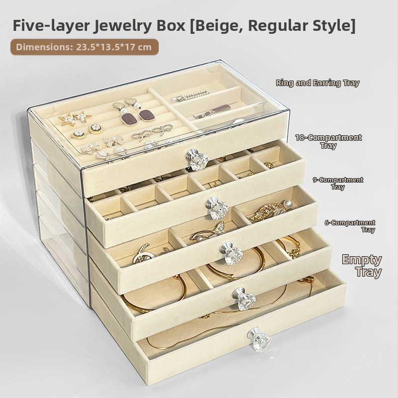 Кутия за бижута с чекмедже, многослойна, пластмасова, произход Zhejiang