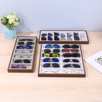 Μάρκα Sincere Βάση Έκθεσης Γυαλιών, 18 Θέσεων, Επιτραπέζιο Ράφι Οργάνωσης Γυαλιών, Πλάκα Πυκνότητας, 1 Στρώση, Σετ 12 Τεμαχίων