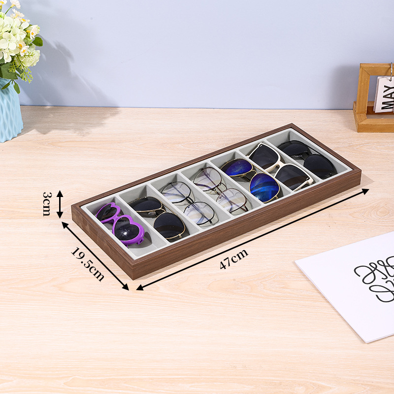 Sincere Поставка за очила, 18-слотова настолна витрина, плотностна дъска, 1 слой, комплект от 12 броя