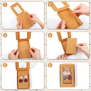 Κουτί συσκευασίας κοσμημάτων – πτυσσόμενο kraft χαρτόνι, Gravure εκτύπωση, 300 gsm χαρτί/κάρτον.