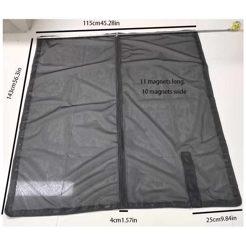 Magnetinė musių tinklas MPV automobiliui – dalinai skaidrus tinklas, kabėjimo tipas: kabinamas, universalus naudojimas, prekės numeris MZSNSQ-339