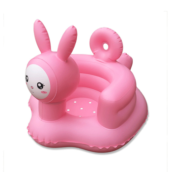 HAR TIGER детска надуваема седалка във формата на зайче, PVC материал, преносима учебна седалка за бебета 0–3 години