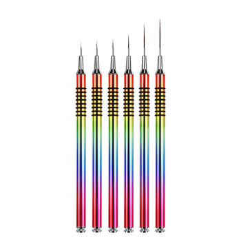 Писалка за рисуване на нокти с иглена тръба, фина линия, метална дръжка