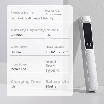 Обновена лампа за маникюр с LED дисплей – бар-стил, модел JZ-07, Dongguan