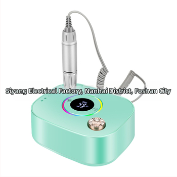 Επιτραπέζιο τριβείο νυχιών για μανικιούρ, 45000 rpm, συμπαγές σχέδιο, πολύχρωμα LED φώτα, συμβατό με ιδιωτικές μάρκες