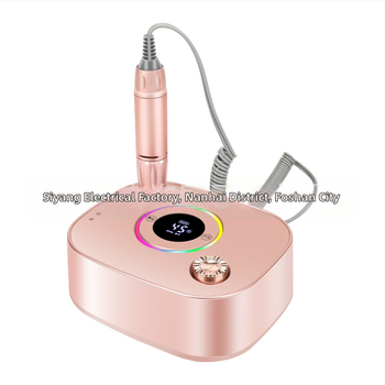 Επιτραπέζιο τριβείο νυχιών για μανικιούρ, 45000 rpm, συμπαγές σχέδιο, πολύχρωμα LED φώτα, συμβατό με ιδιωτικές μάρκες