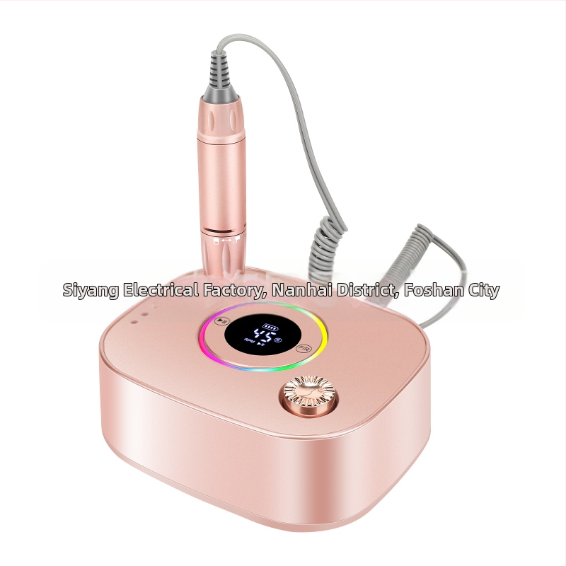 Настолен маникюрен шлайф, 45000 об/мин, компактен дизайн, цветни LED светлини, съвместим с частни марки