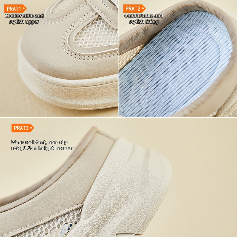 Γυναικεία slip-on παπούτσια: τετράγωνη μύτη, επάνω συνθετικό PU, ριγέ σχέδιο, επίπεδη σόλα