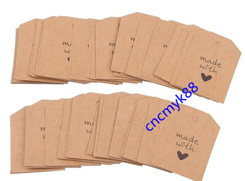 Ετικέτες δώρων από χαρτί kraft με εκτύπωση offset, προσαρμόσιμη επεξεργασία, 100 τεμαχίων ανά συσκευασία, περιλαμβάνει κορδόνι κάνναβης, κατάλληλες για συσκευασία δώρων, κρεμαστά και σελιδοδείκτες