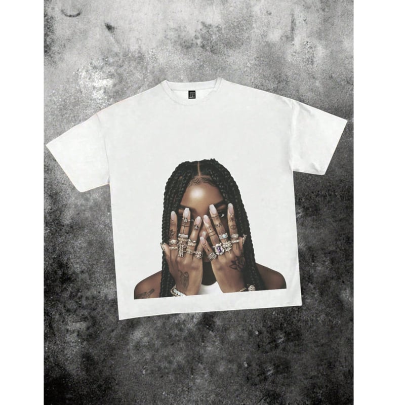 Μπλούζάκι T‑shirt, πολυεστέρας, στρογγυλός λαιμός, κοντά μανίκια, εκτύπωση, street hipster στυλ