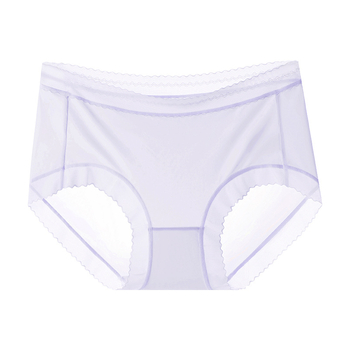 Γυναικείο εσώρουχο με ψηλή μέση από Ice Silk; επένδυση καβάλου Mulberry μετάξι; κύριο ύφασμα Nylon 80-90%; θερινή συλλογή 2025.