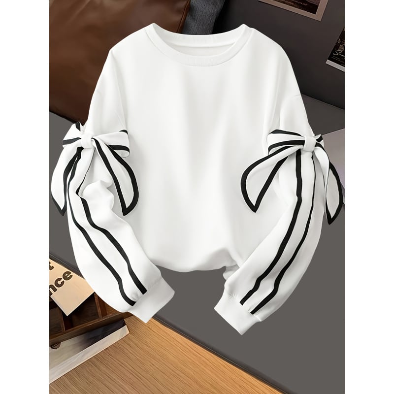 Γυναικείο Hoodie με Κόμπο Πεταλούδας, Ramie 51–70%, Fleece-Lined Odell Ύφασμα, Τέσσερις Εποχές