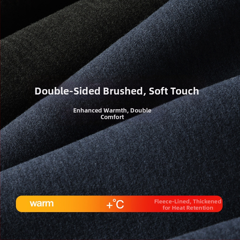 Ανδρικό σετ θερμικών εσωρούχων με επένδυση φλίς, πολυεστέρας 90–95%, παχύ ύφασμα 251–300 g/m², στρογγυλός λαιμός, μακριά μανίκια, παντελόνια