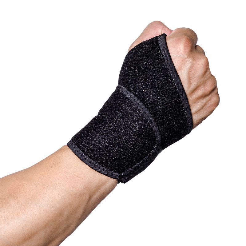 Riešo sąnario apsauga su kompresija ir kvėpuojančia medžiaga, prakaitą sugeria, tinkama visoms sporto šakoms (medžiaga: diving material; apsaugos dalis: riešas; kategorija: bracer)