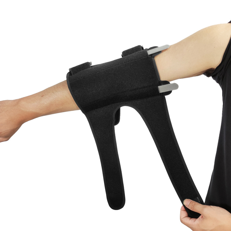 Sportiniai alkūnių apsaugos įrenginiai, reguliuojamas spaudimas, nuimamos aliuminio juostelės ir atraminiai dirželiai