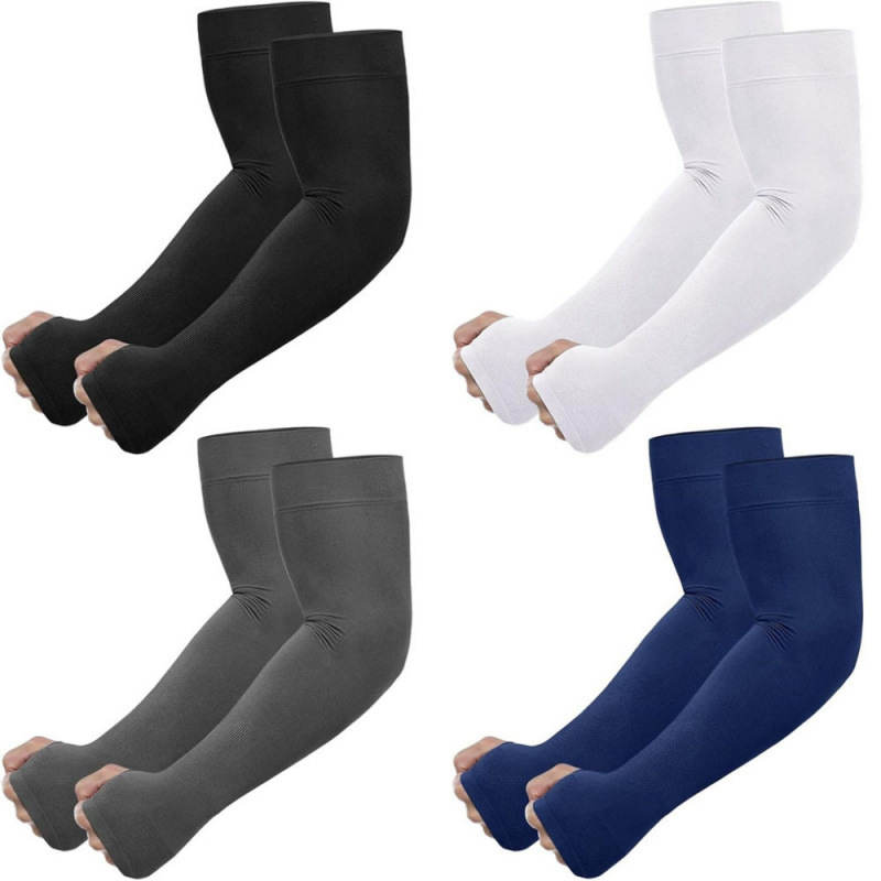 Nailoninės lauko rankovės su UV apsauga – vienos spalvos, unisex, skirtos lauko užsiėmimams ir saulės apsaugai