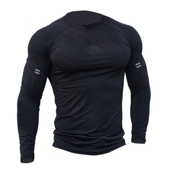 Ανδρικό μακρυμάνικο συμπιεστικό βασικό ρούχο για προπονήσεις μπάσκετ — γρήγορο στέγνωμα, ύφασμα συνθετικό με 90% νάιλον, αναπνέουσα επένδυση, κατάλληλο για fitness, τρέξιμο και ποδηλασία