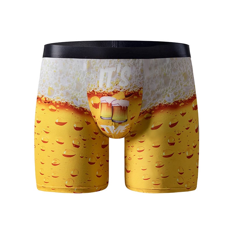 Ανδρικά μποξέρ εσώρουχα από μετάξι γάλακτος, διαπνέοντα, μεσαία μέση, κύρια σύνθεση υφάσματος 90–95% πολυεστέρας
