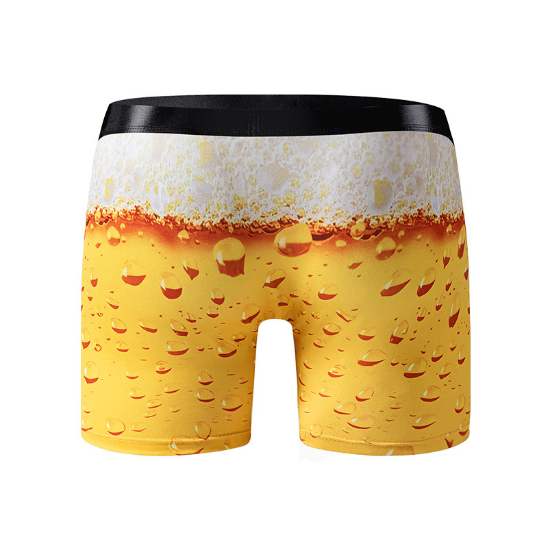 Ανδρικά μποξέρ εσώρουχα από μετάξι γάλακτος, διαπνέοντα, μεσαία μέση, κύρια σύνθεση υφάσματος 90–95% πολυεστέρας