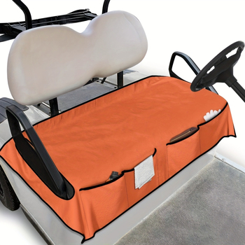 Κάλυμμα καθίσματος καροτσιού γκολφ, με 4 εμπρόσθιες τσέπες, επίπεδο και αθλητικό στυλ, πολυεστέρας, χωρίς γέμισμα