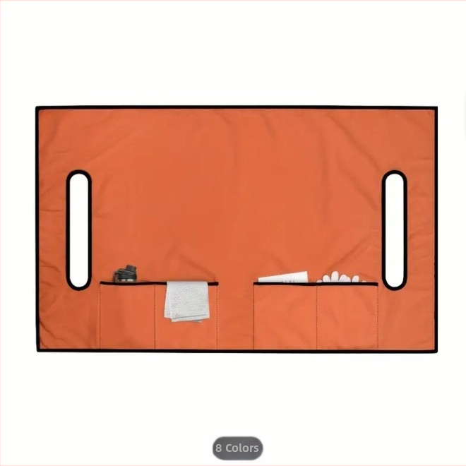 Potah sedadla golfového vozidla s 4 prednými vreckami, plochý a športový štýl, polyester, bez výplne