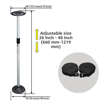 Υποστηρικτική ράβδος για κάλυμμα σκάφους | αλουμινένιος σωλήνας + νάιλον πλαστικό • Μάρκα: Enhua • Μοντέλο: 72008-WBS • Τυπικό εξάρτημα