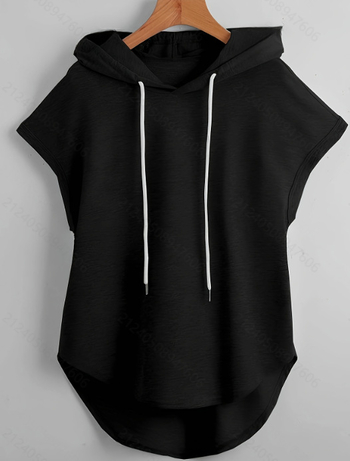 Γυναικείο φούτερ με κουκούλα, μη κανονική εφαρμογή, κανονικόμήκος, πολυεστέρας 95%+, στυλ δρόμου