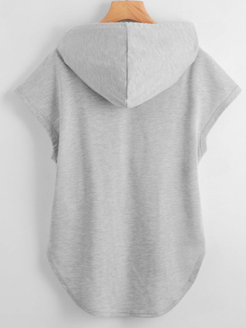 Γυναικείο φούτερ με κουκούλα, μη κανονική εφαρμογή, κανονικόμήκος, πολυεστέρας 95%+, στυλ δρόμου