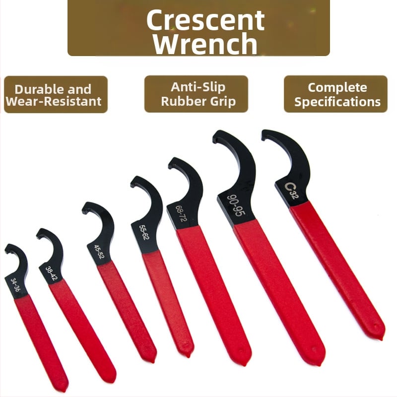 Ρυθμιζόμενο κλειδί Crescent, Τύπου Hook-Type, Ατσάλι, Πρότυπα εξαρτήματα