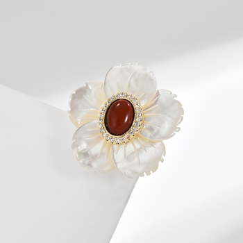 Καρφίτσα από χαλκό με άνθος, vintage στυλ, λογοτεχνικό ρετρό σχέδιο, ηλεκτροπλατινωμένη επίστρωση